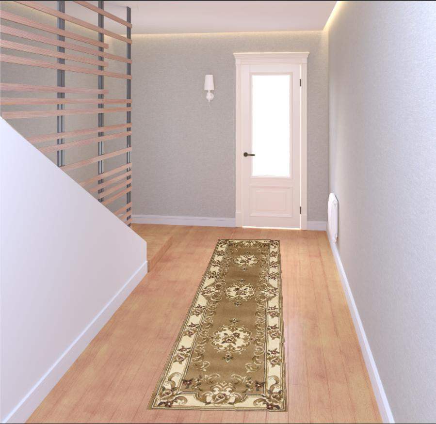 2' X 8' Beige Or Ivory Medallion Runner Rug - Homeroots - Flyclothing LLC