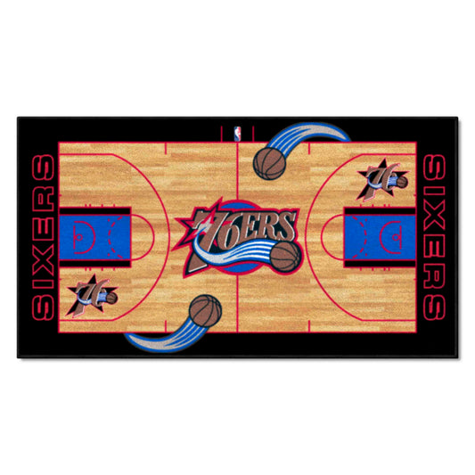 NBA Retro Philadelphia 76ers Court Runner Rug - 24in. x 44in. - Philadelphia 76ers
