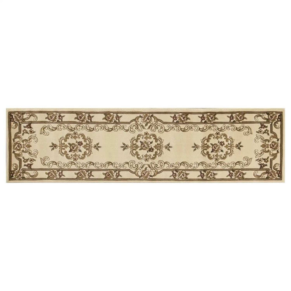 2' X 8' Ivory Medallion Runner Rug - Homeroots - Flyclothing LLC