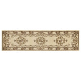 2' X 8' Ivory Medallion Runner Rug - Homeroots