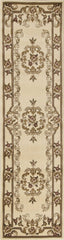 2' X 8' Ivory Medallion Runner Rug