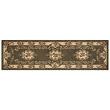 8' Green and Ivory Medallion Runner Rug - Homeroots - Flyclothing LLC