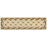 2' X 8' Ivory Fleur De Lis Runner Rug - Homeroots - Flyclothing LLC