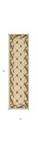 2' X 8' Ivory Fleur De Lis Runner Rug - Homeroots - Flyclothing LLC
