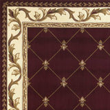 2' X 8' Red Fleur De Lis Runner Rug - Homeroots - Flyclothing LLC