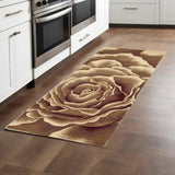 2' X 8' Ivory Floral Runner Rug - Homeroots
