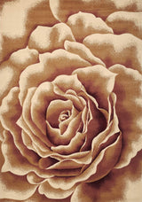 3' X 5' Ivory Machine Woven Hand Carved Oversized Floral Indoor Area Rug - Homeroots - Flyclothing LLC