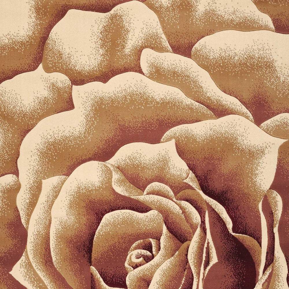 3' X 5' Ivory Machine Woven Hand Carved Oversized Floral Indoor Area Rug - Homeroots - Flyclothing LLC