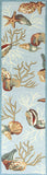 8' Runner Blue Hand Tufted Runner Rug - Homeroots