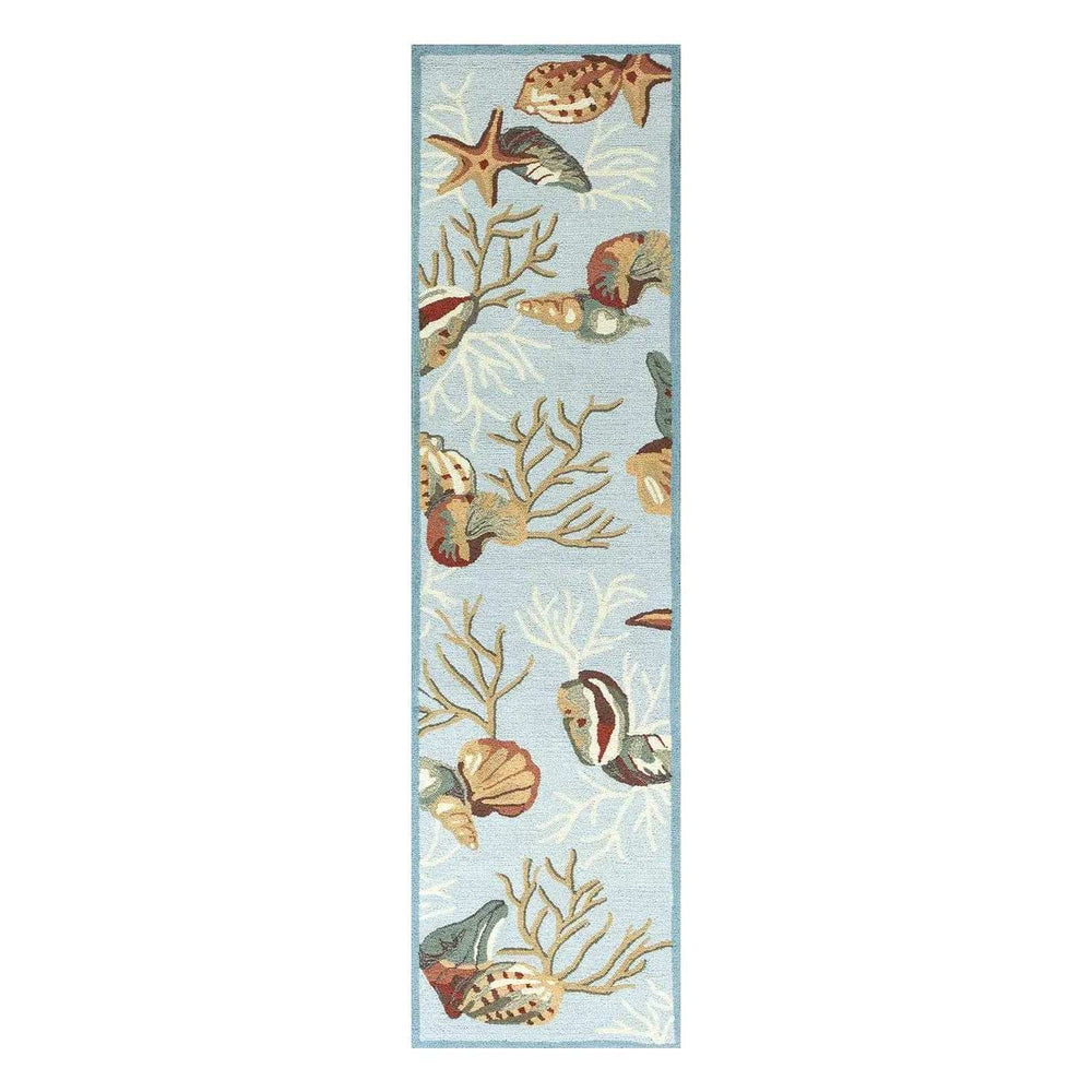 8' Runner Blue Hand Tufted Runner Rug - Homeroots - Flyclothing LLC