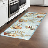 8' Runner Blue Hand Tufted Runner Rug - Homeroots