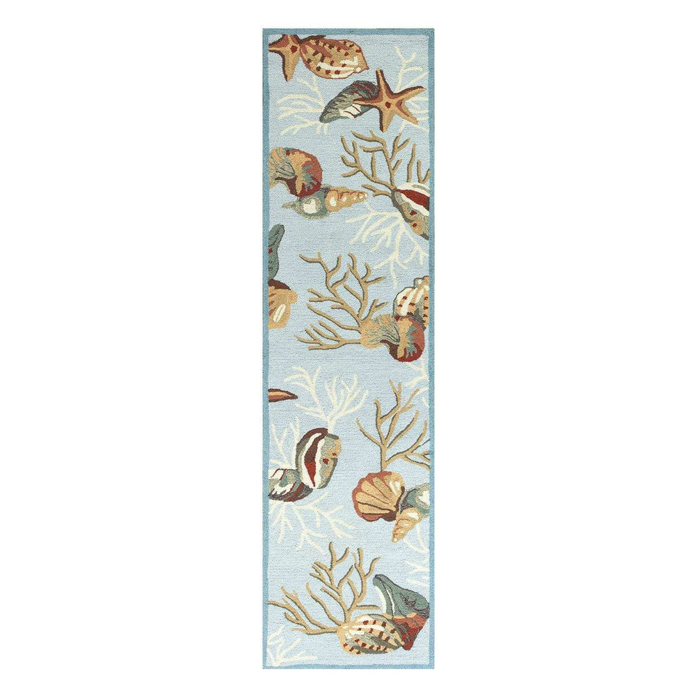 8' Runner Blue Hand Tufted Runner Rug - Homeroots - Flyclothing LLC