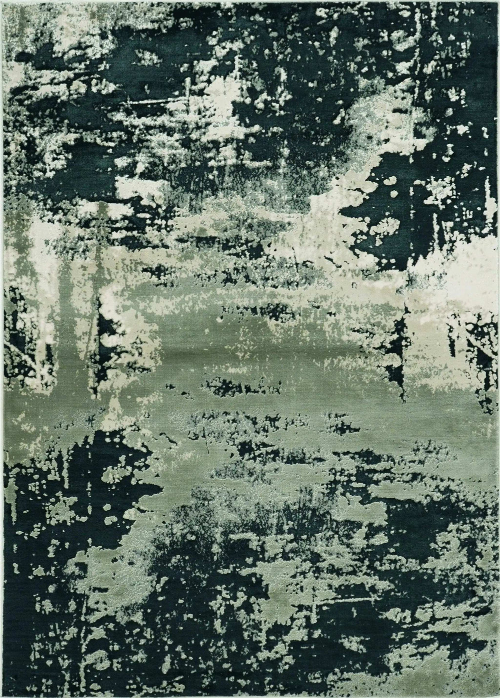 3' X 5' Black and Silver Abstract Area Rug - Homeroots - Flyclothing LLC