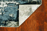 3' X 5' Black and Silver Abstract Area Rug - Homeroots - Flyclothing LLC