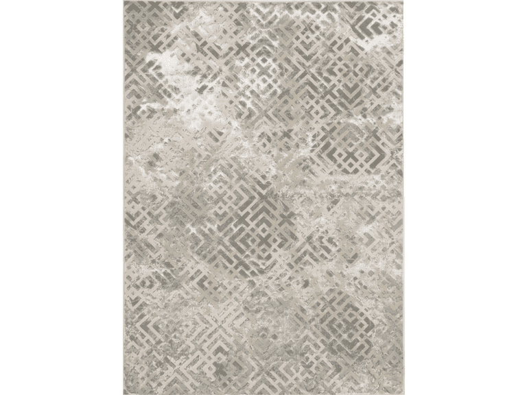 3' X 5' Sand Geometric Distressed Area Rug - Homeroots - Flyclothing LLC