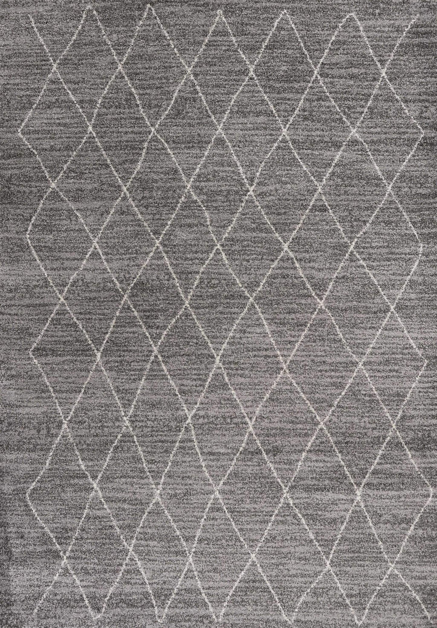 3' X 5' Grey Diamond Pattern Area Rug - Homeroots - Flyclothing LLC