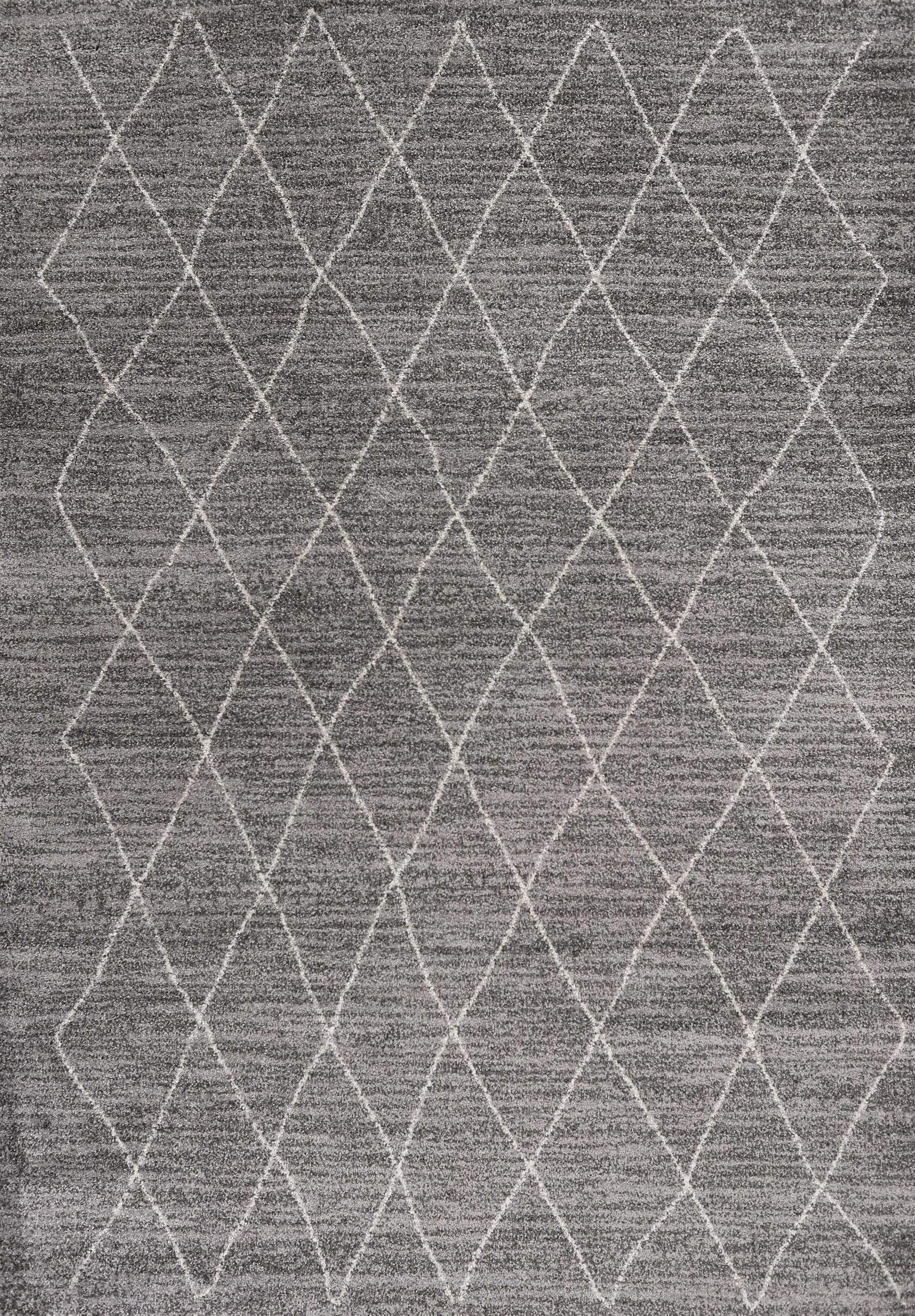 3' X 5' Grey Diamond Pattern Area Rug - Homeroots - Flyclothing LLC