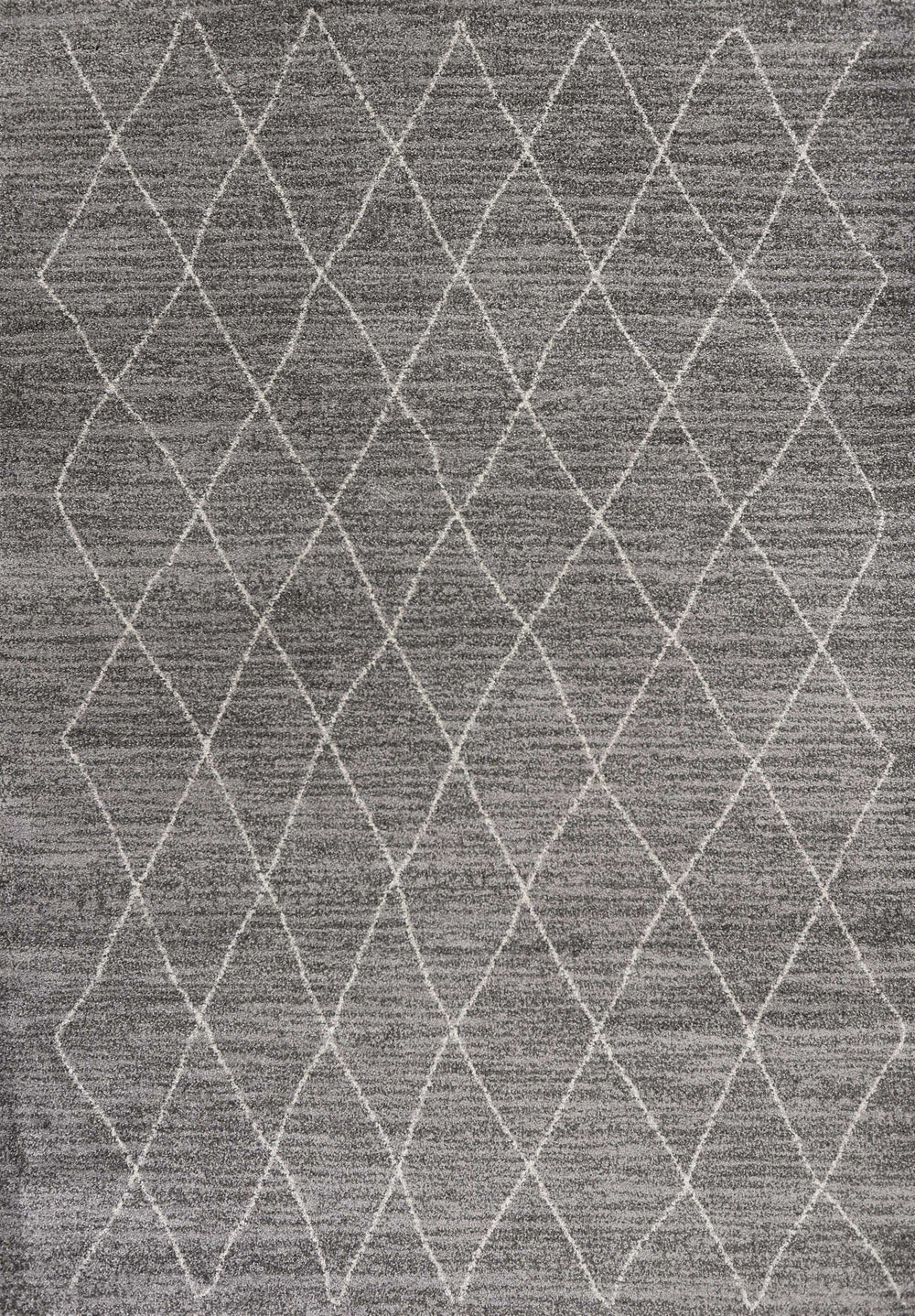 3' X 5' Grey Diamond Pattern Area Rug - Homeroots