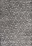 3' X 5' Grey Diamond Pattern Area Rug - Homeroots