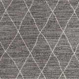 3' X 5' Grey Diamond Pattern Area Rug - Homeroots