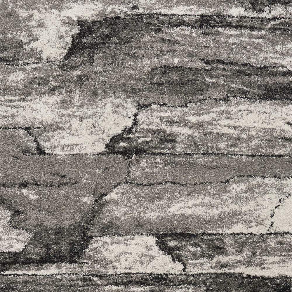 3' X 5' Grey Abstract Design Area Rug - Homeroots - Flyclothing LLC