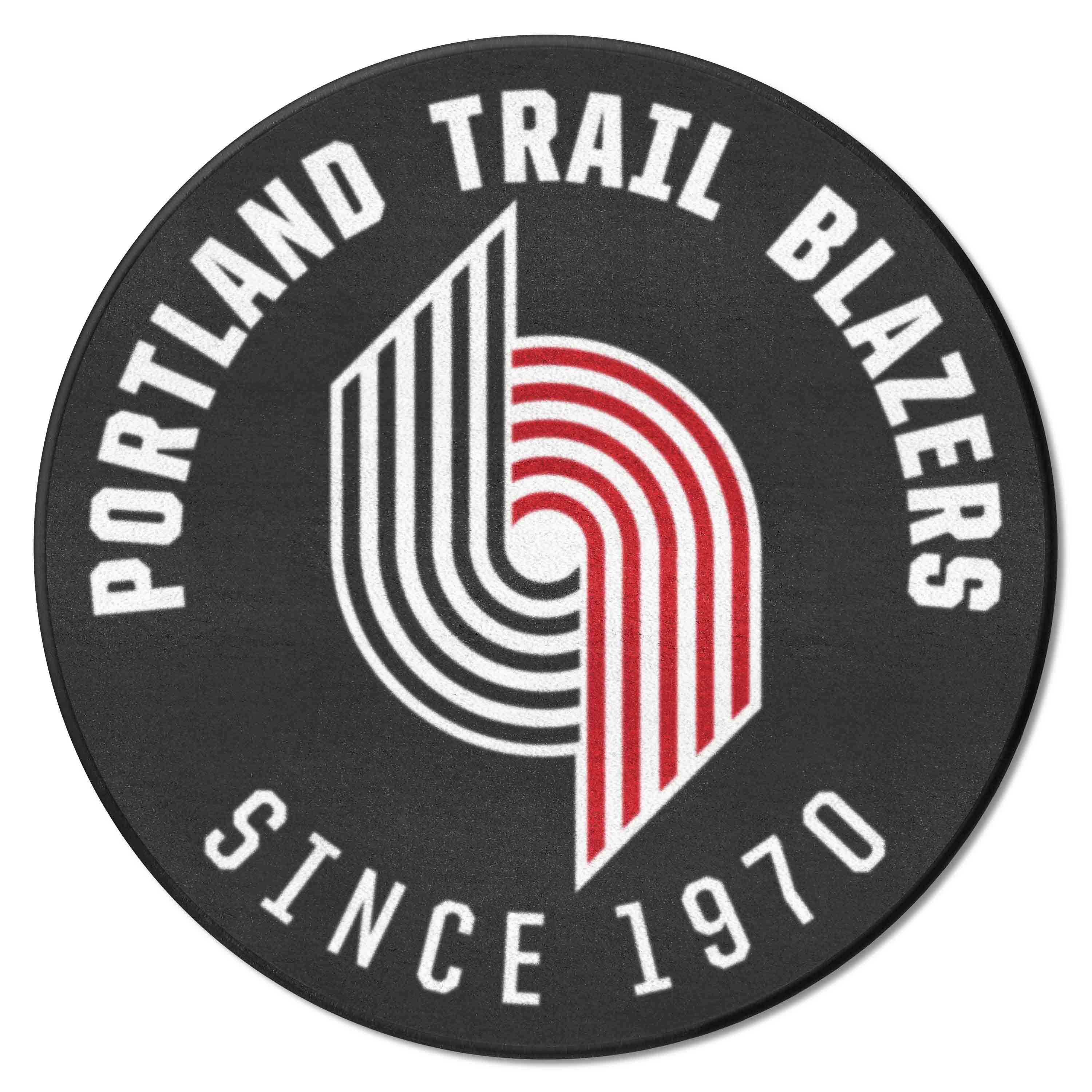 NBA Retro Portland Trail Blazers Roundel Rug - 27in. Diameter - Portland Trail Blazers