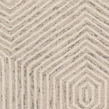 3' X 5' Ivory Geometric Hexagon Wool Area Rug - Homeroots - Flyclothing LLC