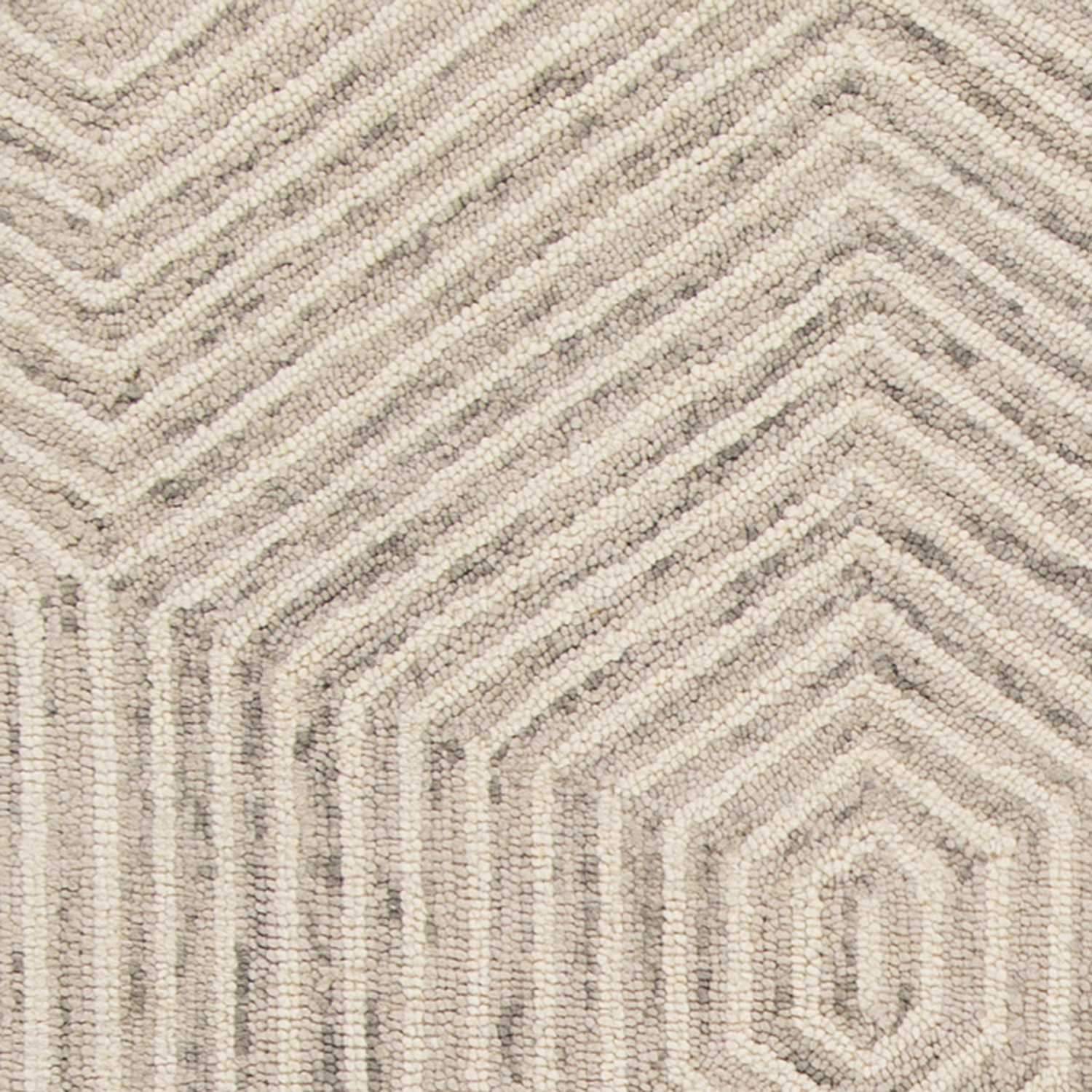 3' X 5' Ivory Geometric Hexagon Wool Area Rug - Homeroots - Flyclothing LLC