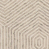 3' X 5' Ivory Geometric Hexagon Wool Area Rug - Homeroots - Flyclothing LLC