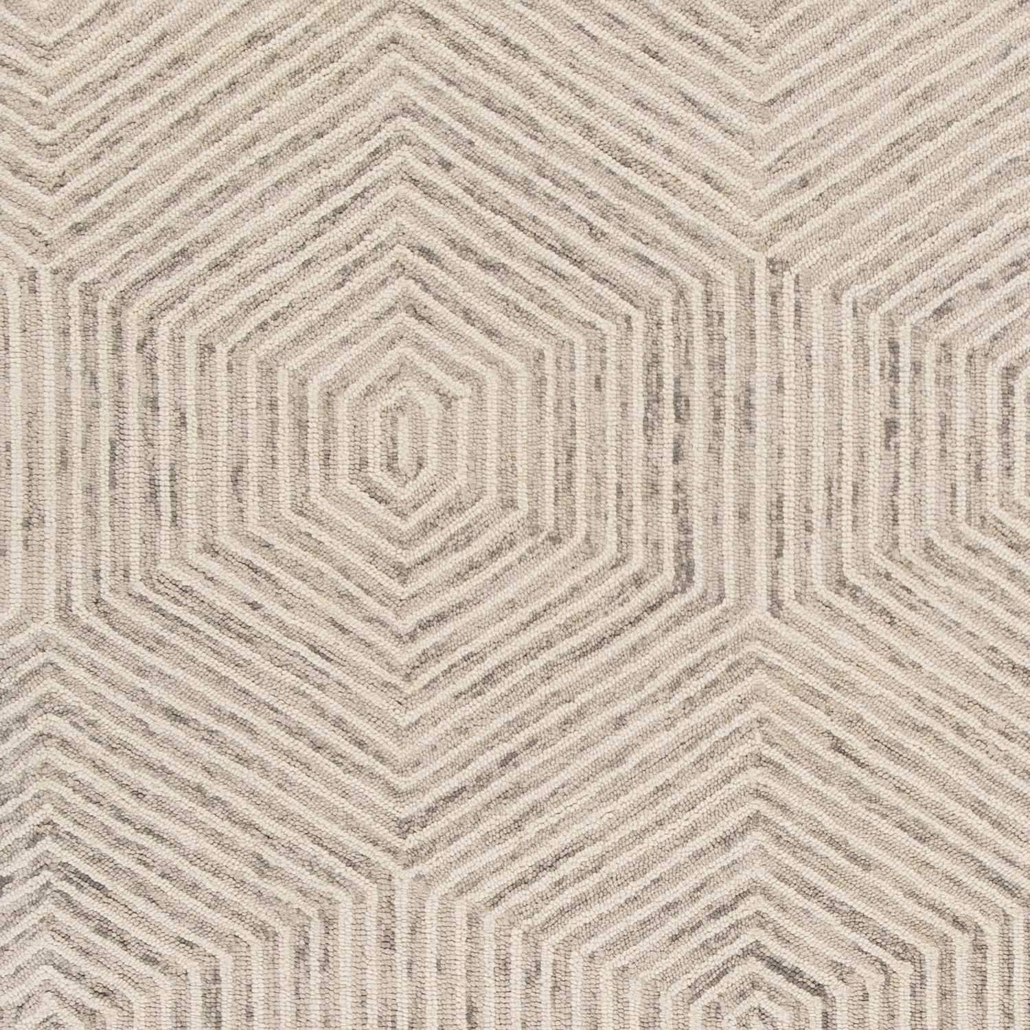 3' X 5' Ivory Geometric Hexagon Wool Area Rug - Homeroots - Flyclothing LLC