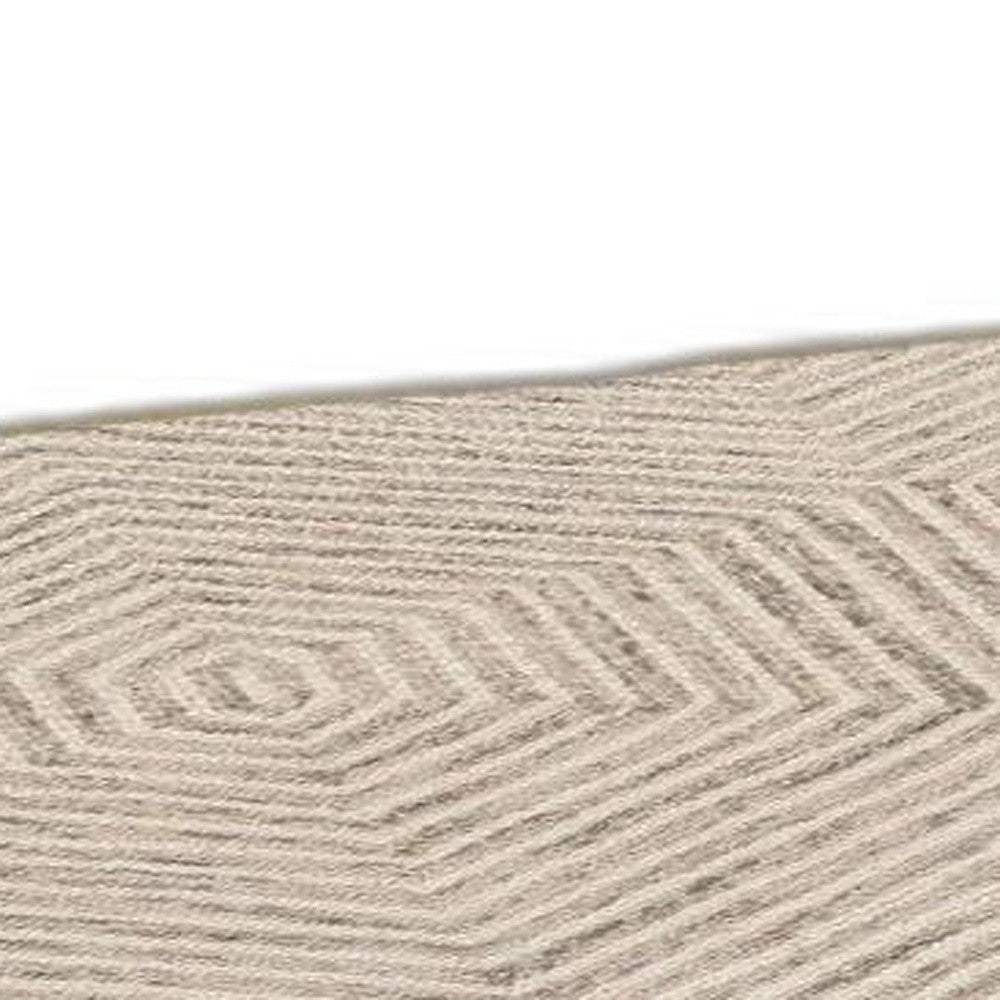 3' X 5' Ivory Geometric Hexagon Wool Area Rug - Homeroots - Flyclothing LLC