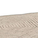 3' X 5' Ivory Geometric Hexagon Wool Area Rug - Homeroots - Flyclothing LLC