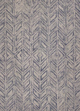 3' X 5' Blue Hand Tufted Herringbone Indoor Area Rug - Homeroots