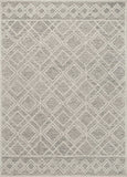 3' X 5' Sand Geometric Diamond Wool Area Rug - Homeroots