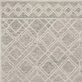 3' X 5' Sand Geometric Diamond Wool Area Rug - Homeroots