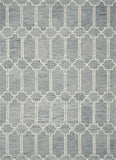 3' X 5' Slate Blue Hand Tufted Geometric Indoor Area Rug - Homeroots
