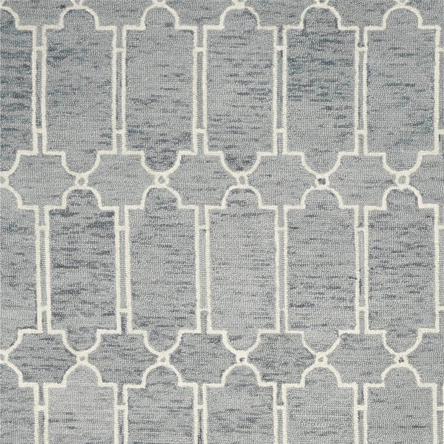 3' X 5' Slate Blue Hand Tufted Geometric Indoor Area Rug - Homeroots - Flyclothing LLC