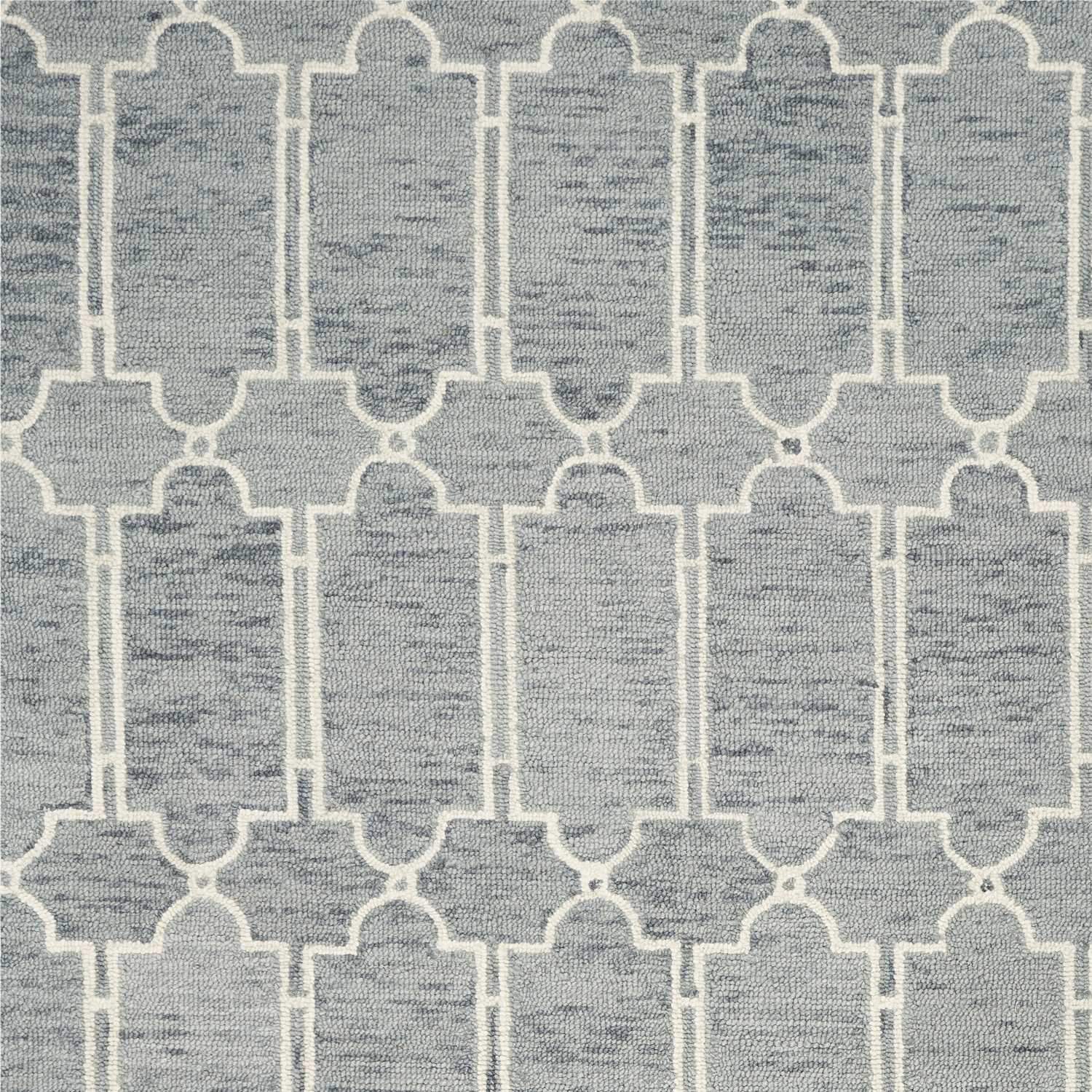 3' X 5' Slate Blue Hand Tufted Geometric Indoor Area Rug - Homeroots - Flyclothing LLC