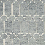 3' X 5' Slate Blue Hand Tufted Geometric Indoor Area Rug - Homeroots