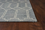 3' X 5' Slate Blue Hand Tufted Geometric Indoor Area Rug - Homeroots - Flyclothing LLC