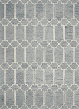3' X 5' Slate Blue Hand Tufted Geometric Indoor Area Rug - Homeroots - Flyclothing LLC