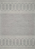 3' X 5' Grey Geometric Pattern Wool Area Rug - Homeroots