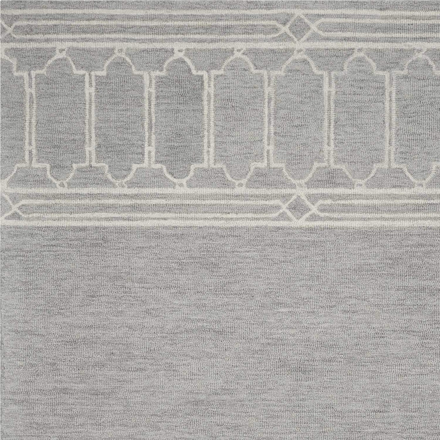 3' X 5' Grey Geometric Pattern Wool Area Rug - Homeroots - Flyclothing LLC