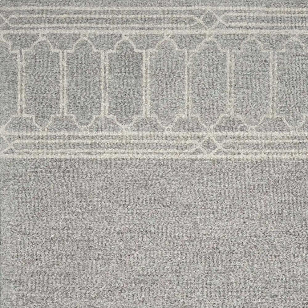 3' X 5' Grey Geometric Pattern Wool Area Rug - Homeroots - Flyclothing LLC