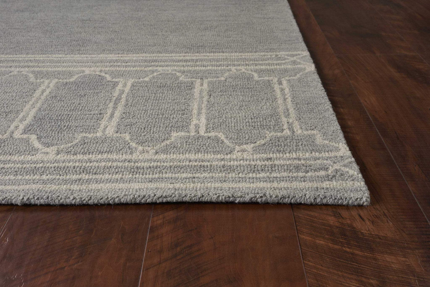 3' X 5' Grey Geometric Pattern Wool Area Rug - Homeroots - Flyclothing LLC