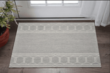 3' X 5' Grey Geometric Pattern Wool Area Rug - Homeroots - Flyclothing LLC
