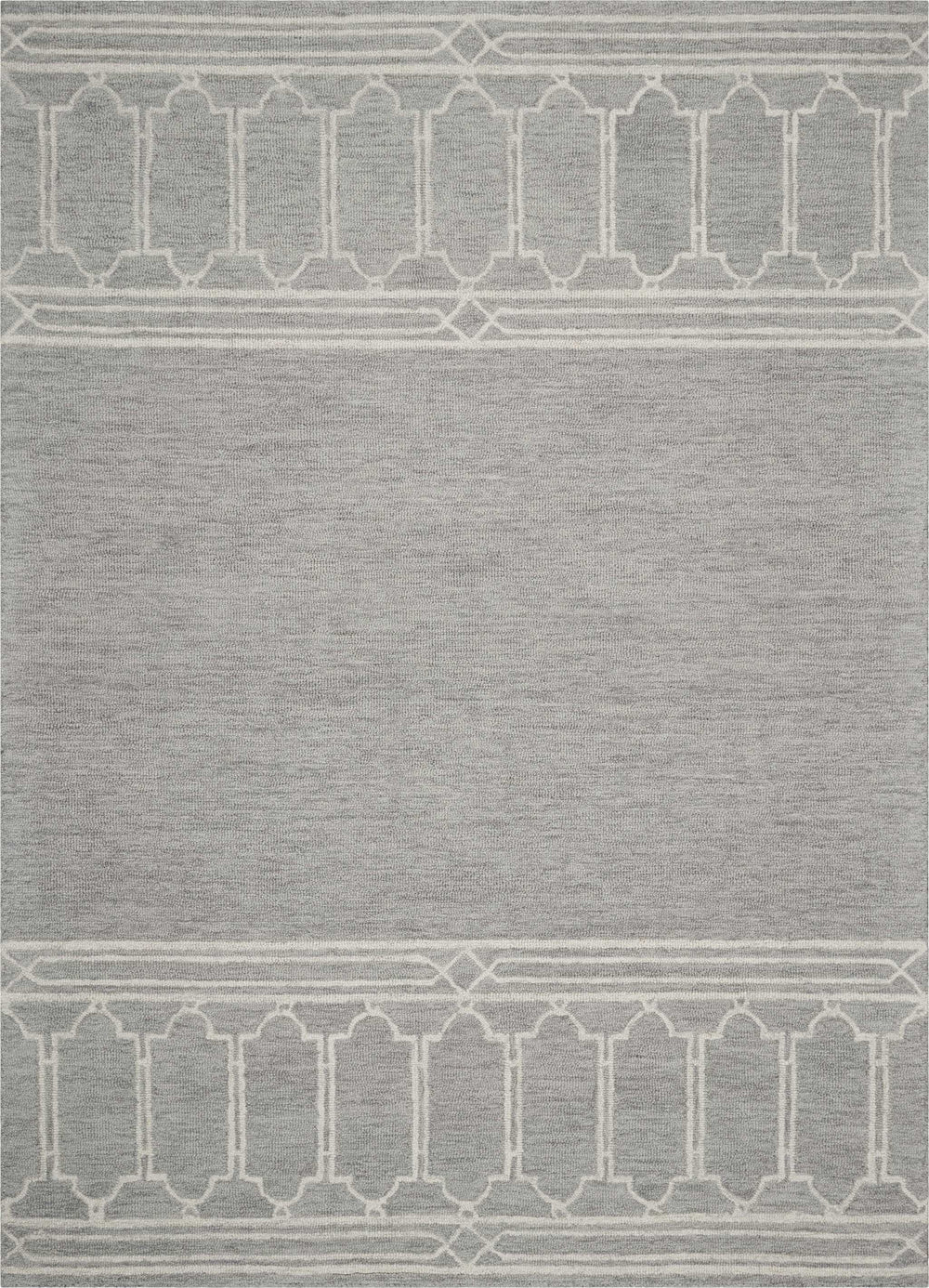 3' X 5' Grey Geometric Pattern Wool Area Rug - Homeroots - Flyclothing LLC