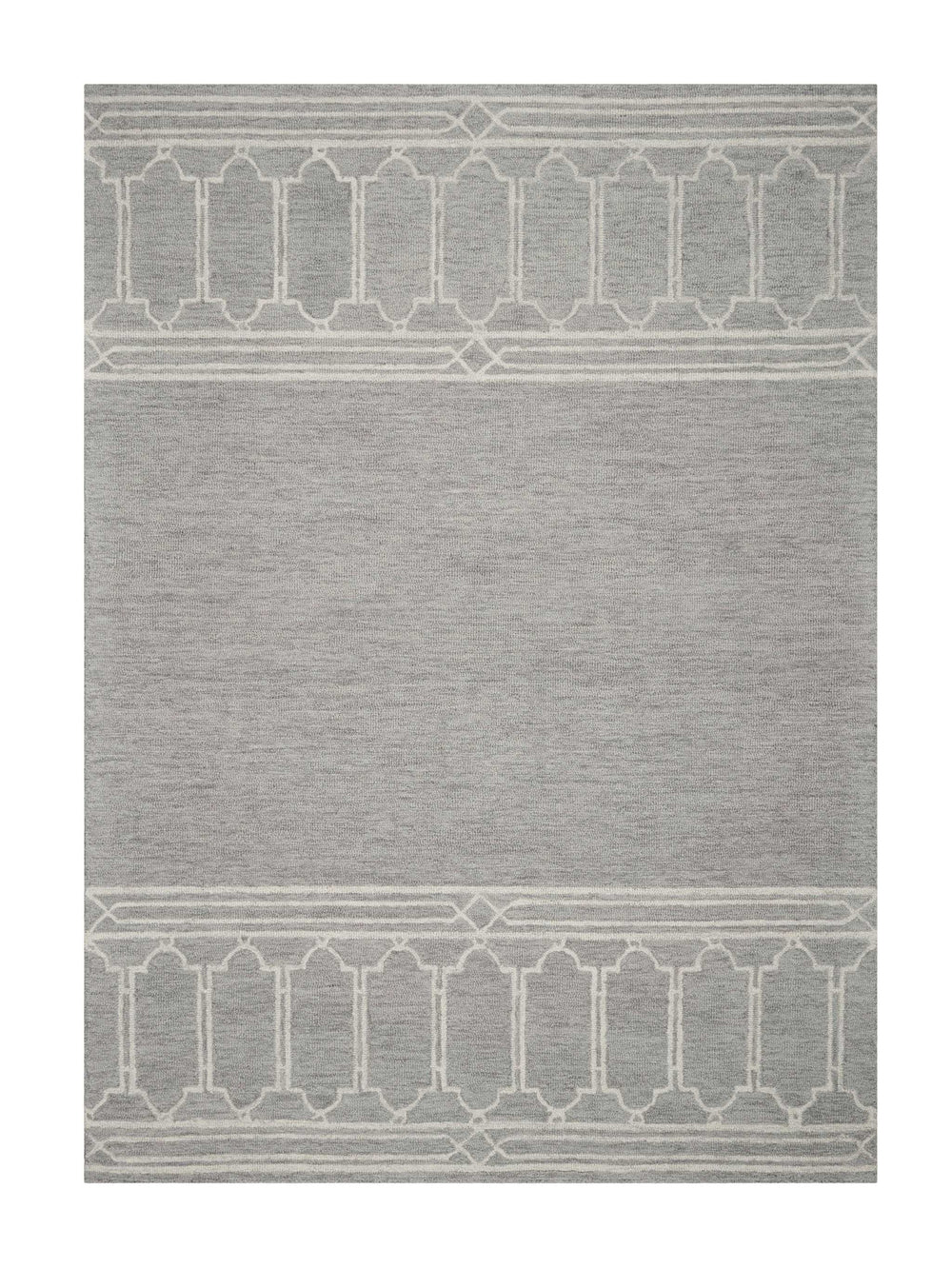 3' X 5' Grey Geometric Pattern Wool Area Rug - Homeroots - Flyclothing LLC