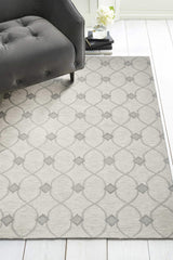 3' X 5' Ivory Hand Tufted Ogee Indoor Area Rug - Homeroots - Flyclothing LLC