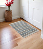 3' X 5' Ivory Hand Hooked Area Rug - Homeroots